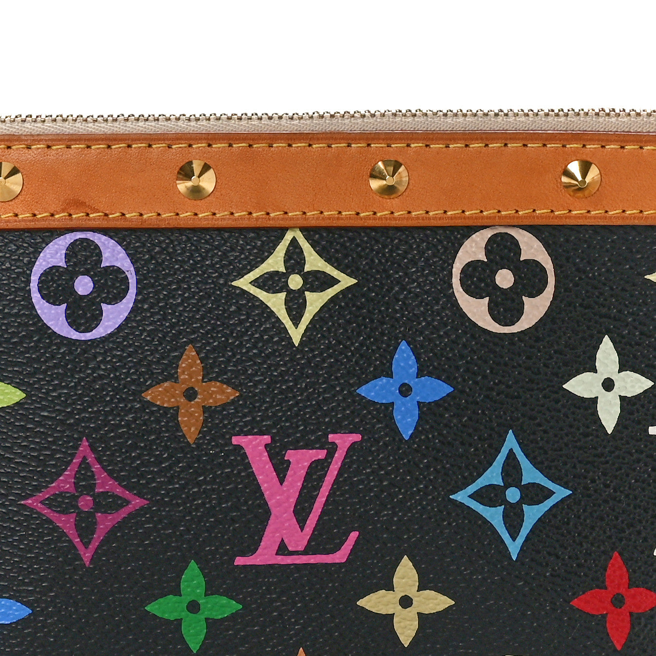 Louis Vuitton Monogram Multicolor Pochette Accessories Black 8 of 12