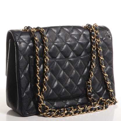 Chanel Caviar Quilted Jumbo Single Flap Black 3 of 7