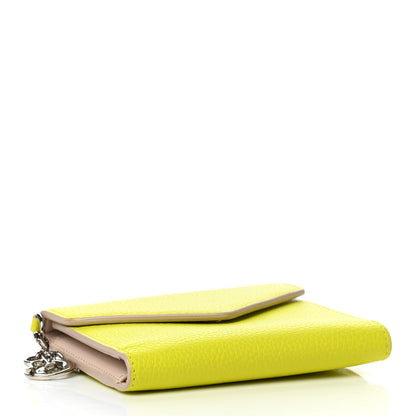 Christian Dior Bullcalf Diorissimo Medium Envelope Wallet Vert Acide 4 of 8