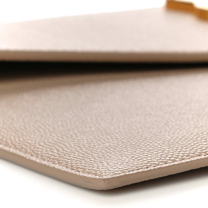 Saint Laurent Grain De Poudre Uptown Pouch Dark Beige 9 of 11
