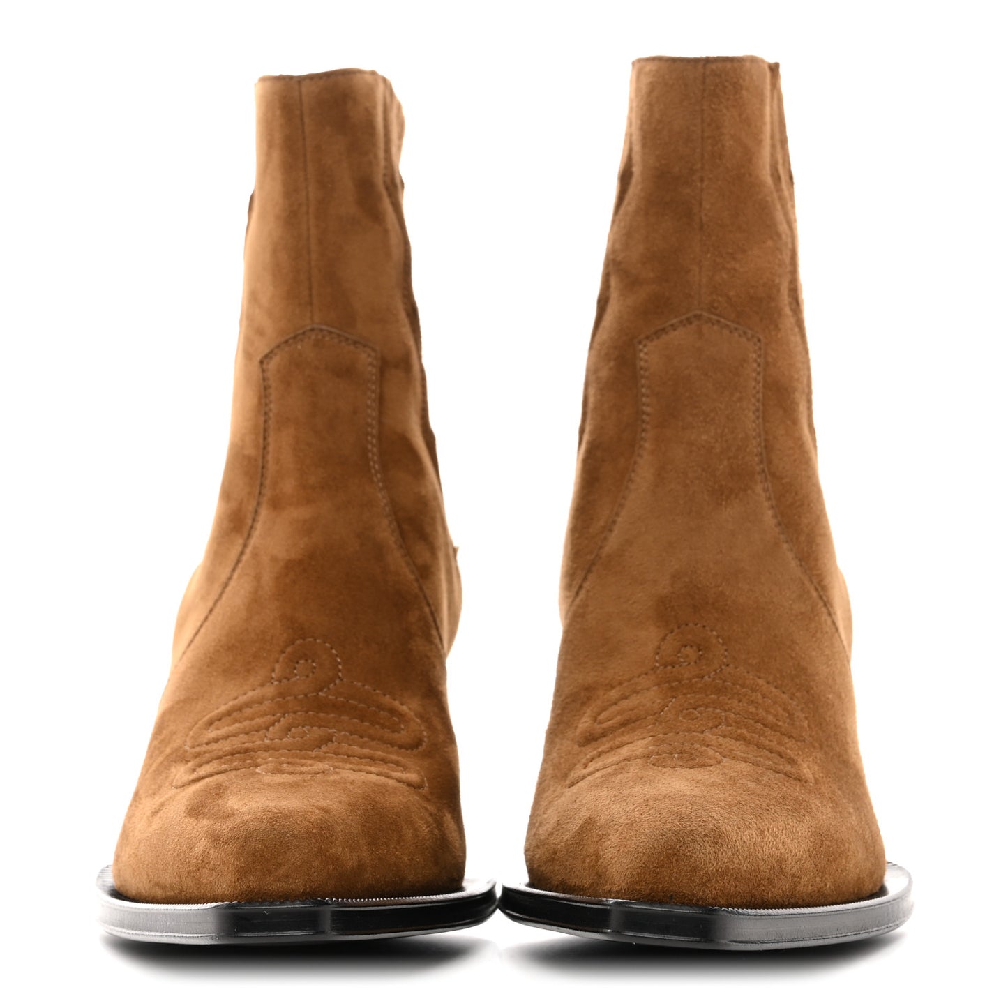 Suede Goatskin Womens Vegas Ankle Boot 37.5 Brun Fume
