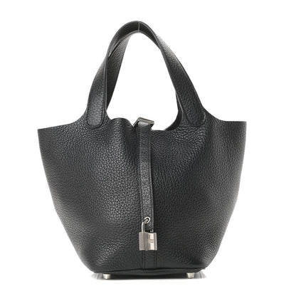 Hermes Taurillon Clemence Picotin Lock 18 PM Black 1 of 11