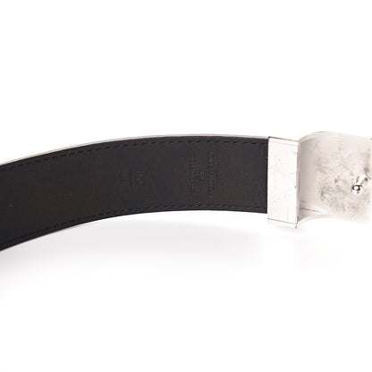 Louis Vuitton Damier Ebene LV Paris Buckle Belt 110 44 Silver 5 of 6