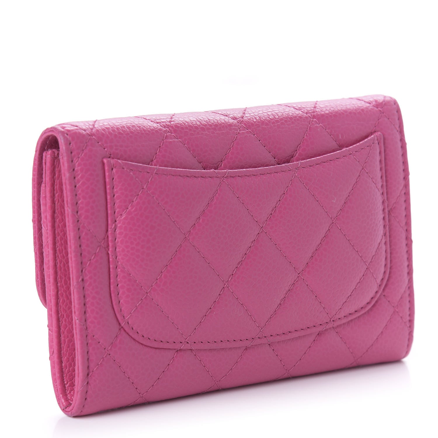 Chanel Iridescent Caviar Quilted Medium Flap Wallet Pink 3 of 11