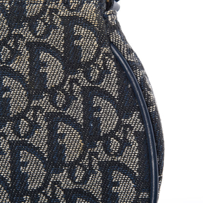 Christian Dior Monogram Mini Saddle Pochette Navy 6 of 8