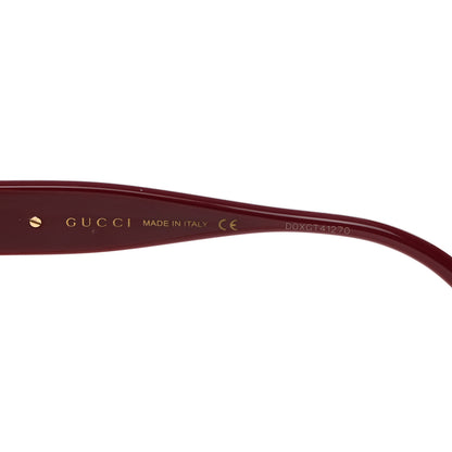 Gucci Acetate Square Frame Chain Sunglasses GG1023S Havana Pink 6 of 8