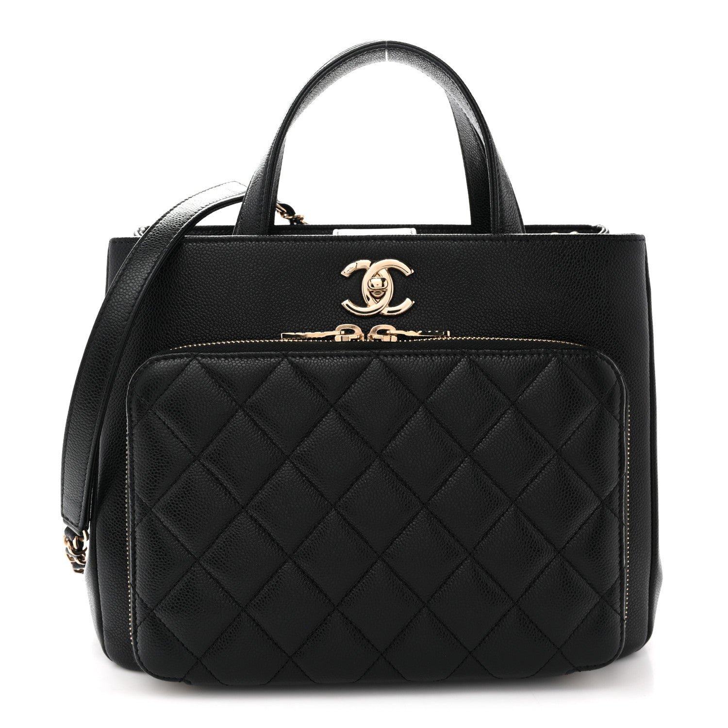 Chanel Caviar Quilted Small Business Affinity Shopping Bag Black 1 of 10