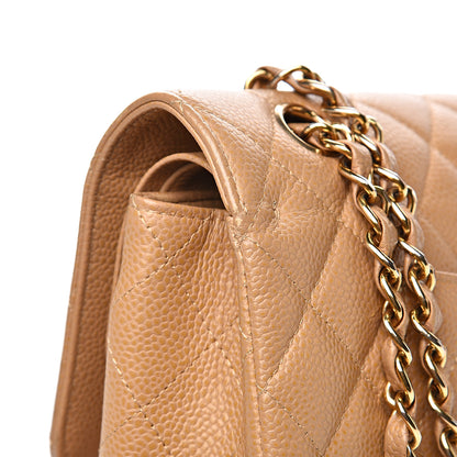 Chanel Caviar Quilted Medium Double Flap Beige 10 of 25
