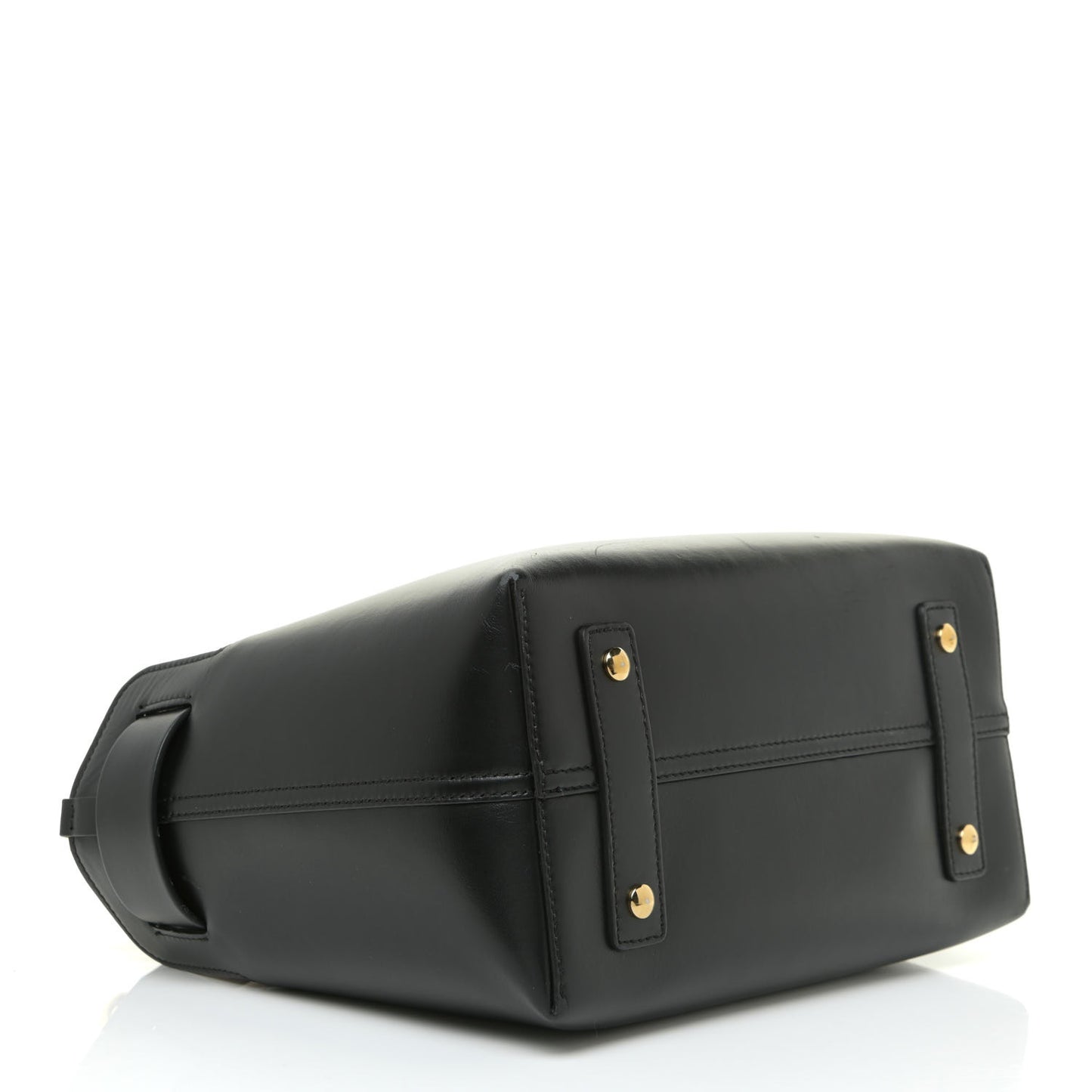 Soft Grain Calfskin Small Belt Bag Black Tan