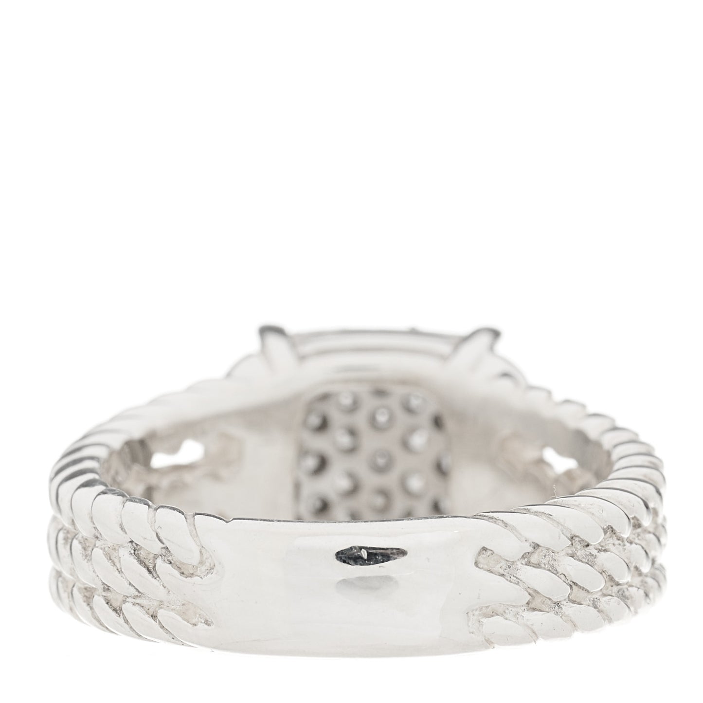 Sterling Silver Diamond 10mm Petite Wheaton Ring 51 5.75