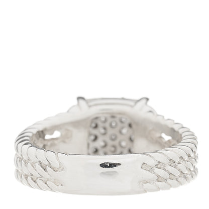 David Yurman Sterling Silver Diamond 10mm Petite Wheaton Ring 51 5.75 3 of 4