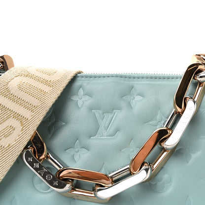 Louis Vuitton Lambskin Embossed Monogram Coussin PM Bleu 7 of 9