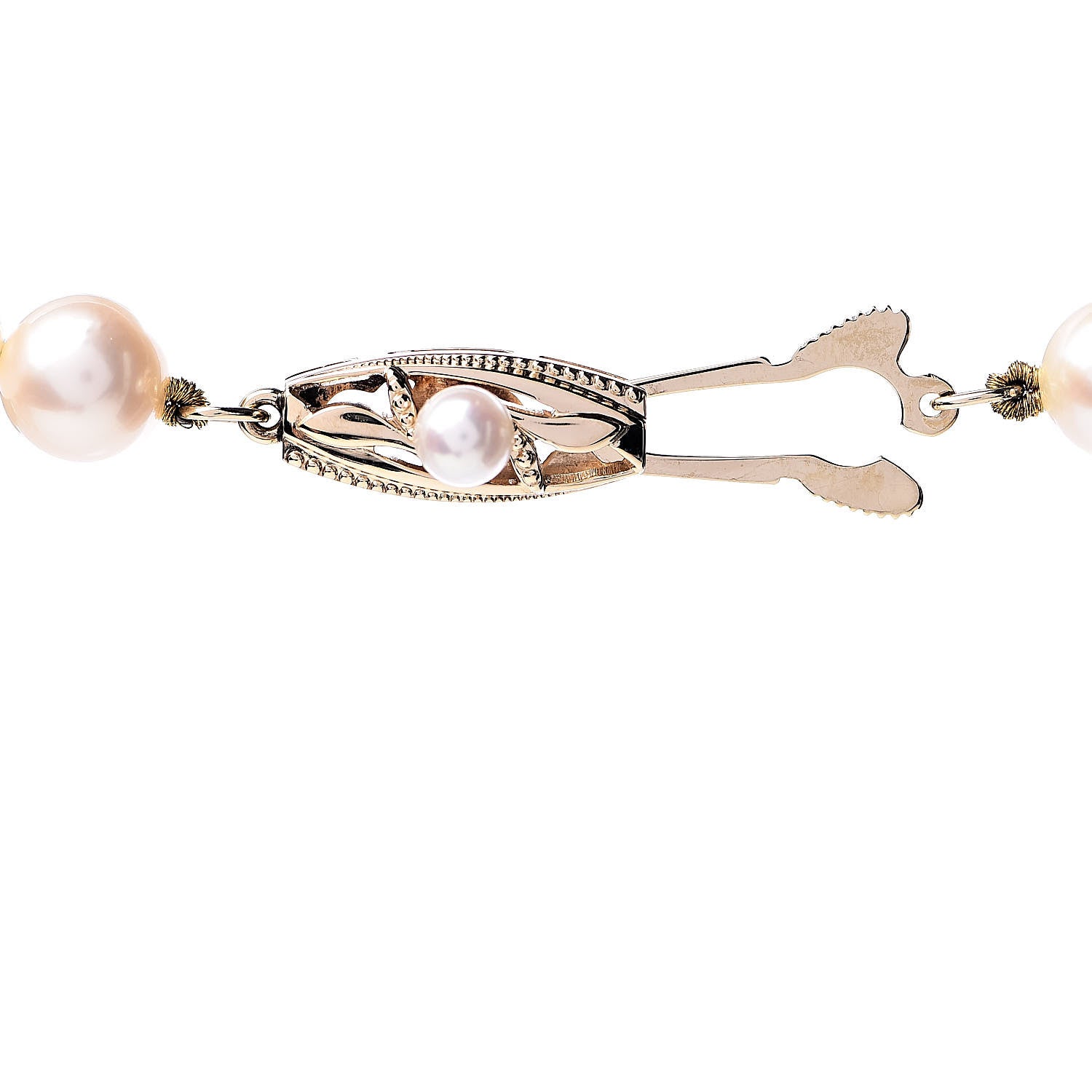 Mikimoto 14K Yellow Gold Akoya Pearl 7-7.5mm Strand Necklace 17.5" 6 of 6