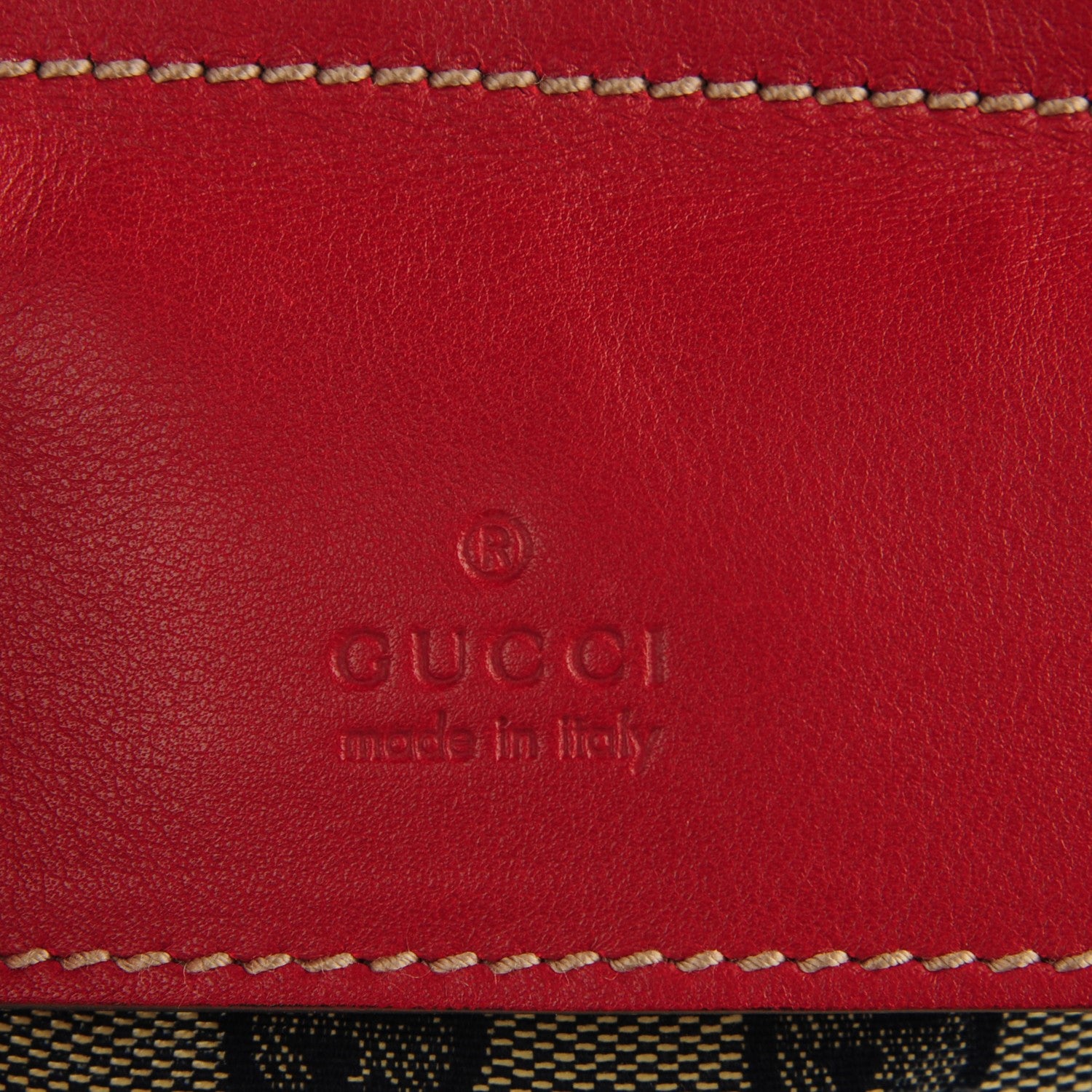 Gucci Crystal Monogram Web Double Pocket Belt Bag Navy Red 5 of 6