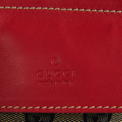 Gucci Crystal Monogram Web Double Pocket Belt Bag Navy Red 5 of 6