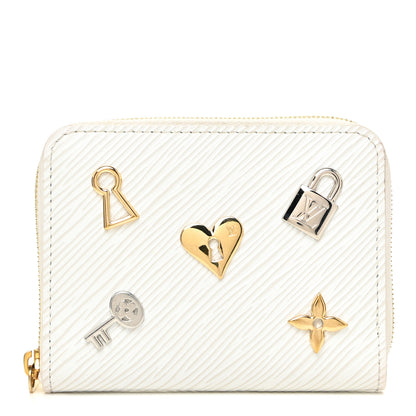 Louis Vuitton Epi Love Lock Zippy Coin Purse White 1 of 16