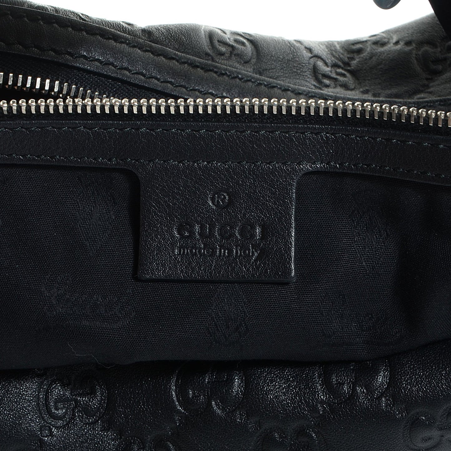 Guccissima Large GG Twins Hobo Black