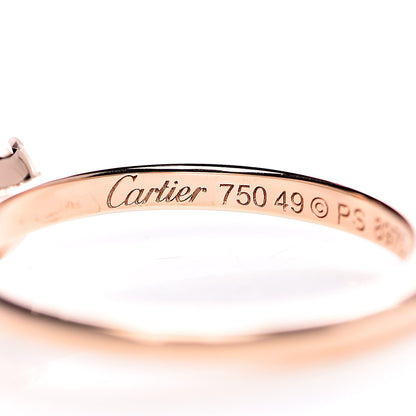 Cartier 18K Pink Gold Diamond D'Amour Heart Ring 49 4.75 5 of 7