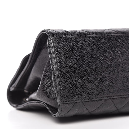 Chanel Crumpled Grained Calfskin Jumbo CC Crave Flap Black 6 of 11