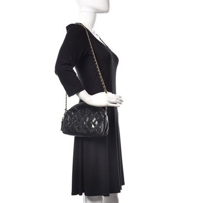 Chanel Lizard Quilted Small Tassel Camera Case Black 2 of 16