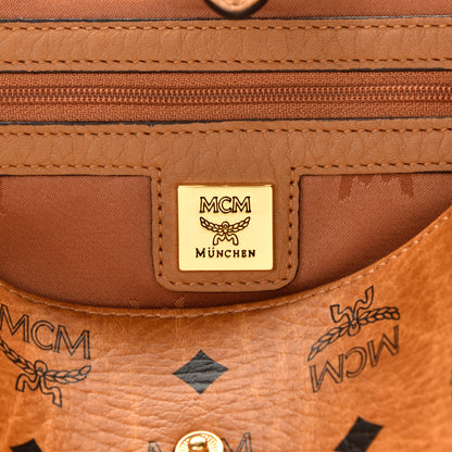 MCM Visetos Top Handle Satchel Cognac 5 of 6