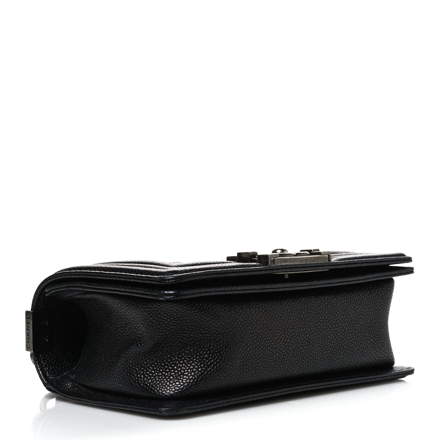 Caviar Quilted Small Boy Flap Black