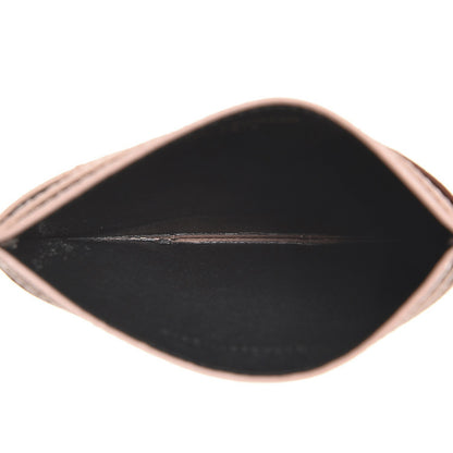 Saint Laurent Grain De Poudre Matelasse Chevron Monogram Credit Card Case Pale Blush 5 of 9