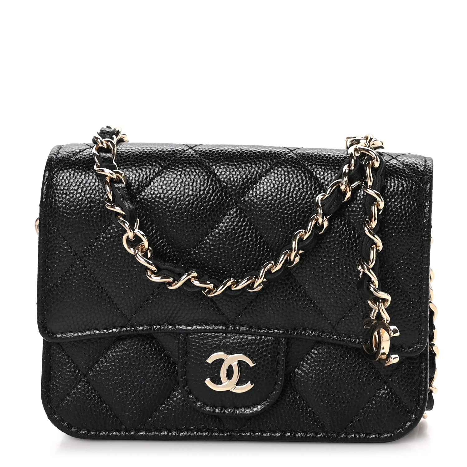Chanel Caviar Quilted Mini Chain Belt Bag Black 1 of 11