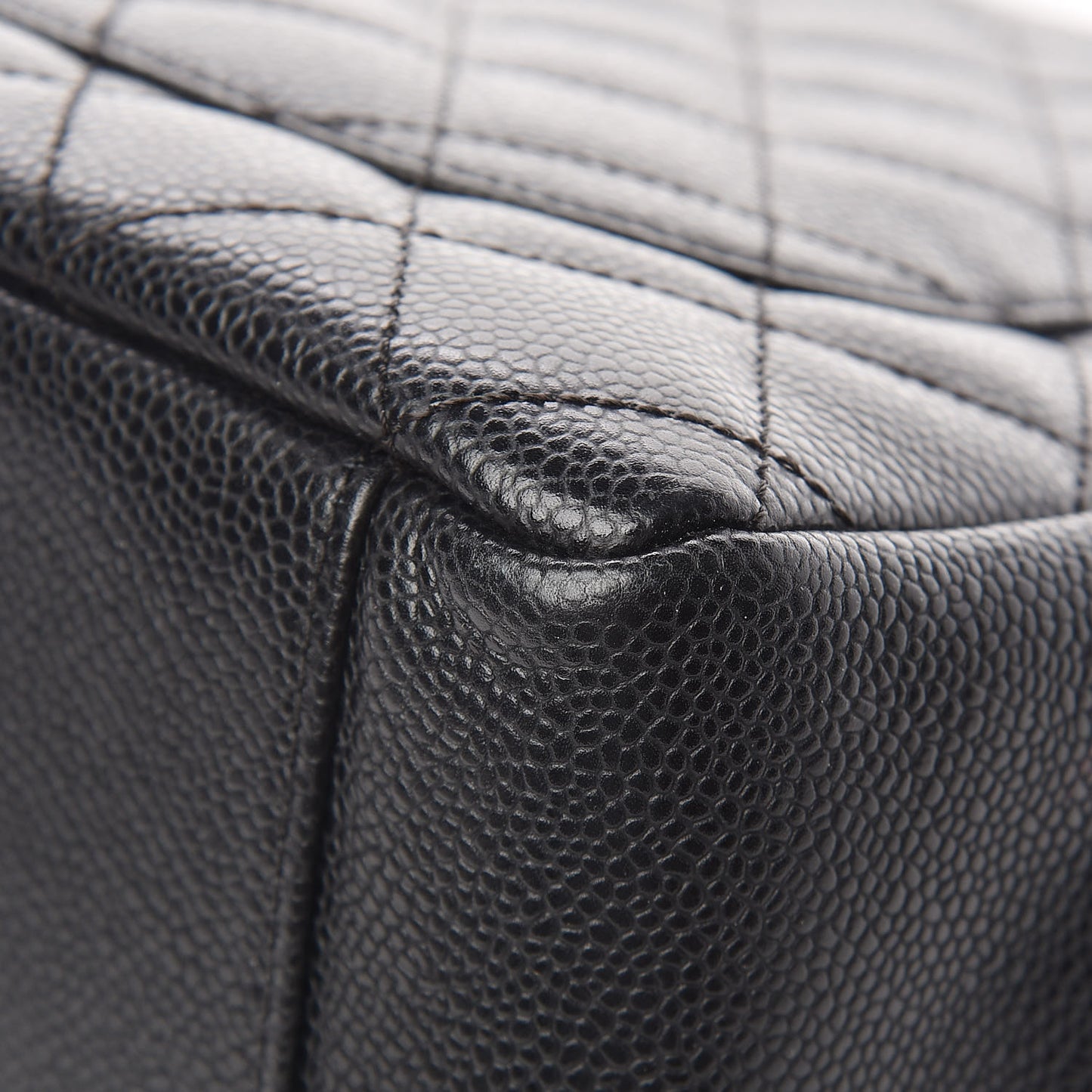 Caviar Quilted Grand Shopping Tote GST Black