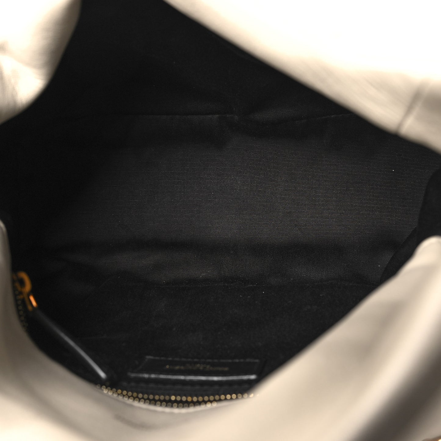 Lambskin Quilted Small Loulou Puffer Monogram Chain Satchel Crema Soft