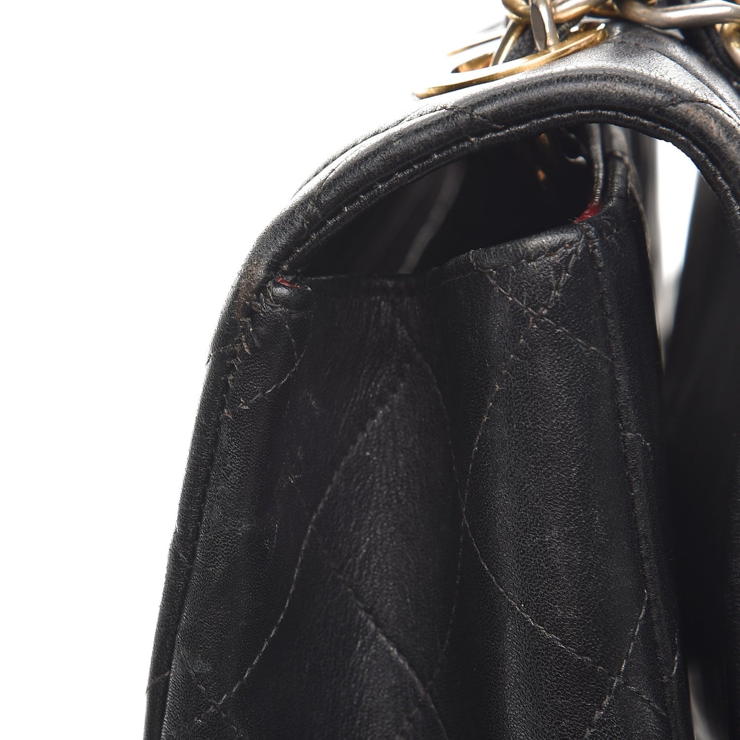 Lambskin Quilted XL Jumbo Single Flap Black