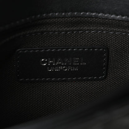 Chanel Calfskin Quilted CC Uniform Flap Belt Bag Black 6 of 10
