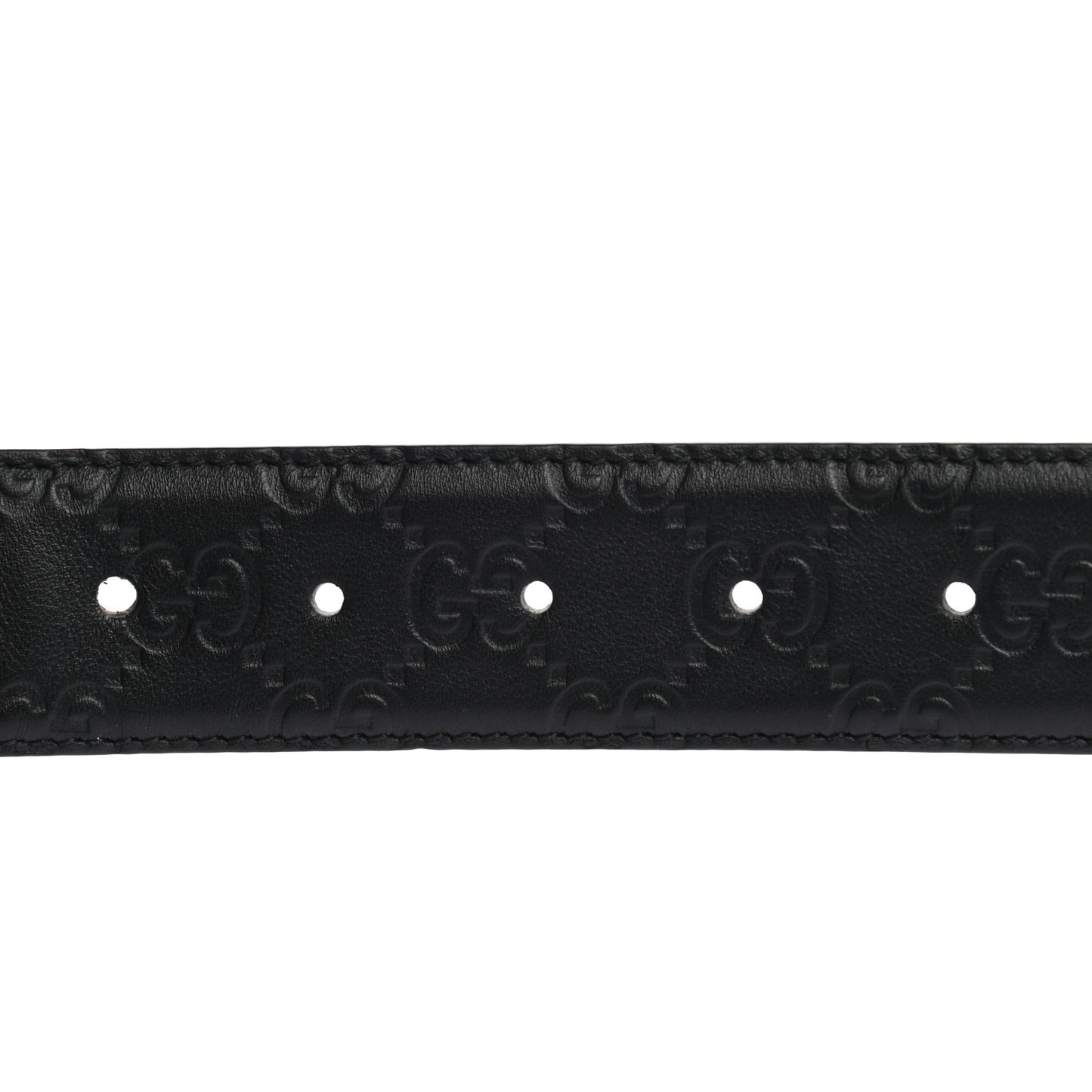 Soft Guccissima Margaux Calfskin Nickel Interlocking G 37mm Belt 105 42 Black