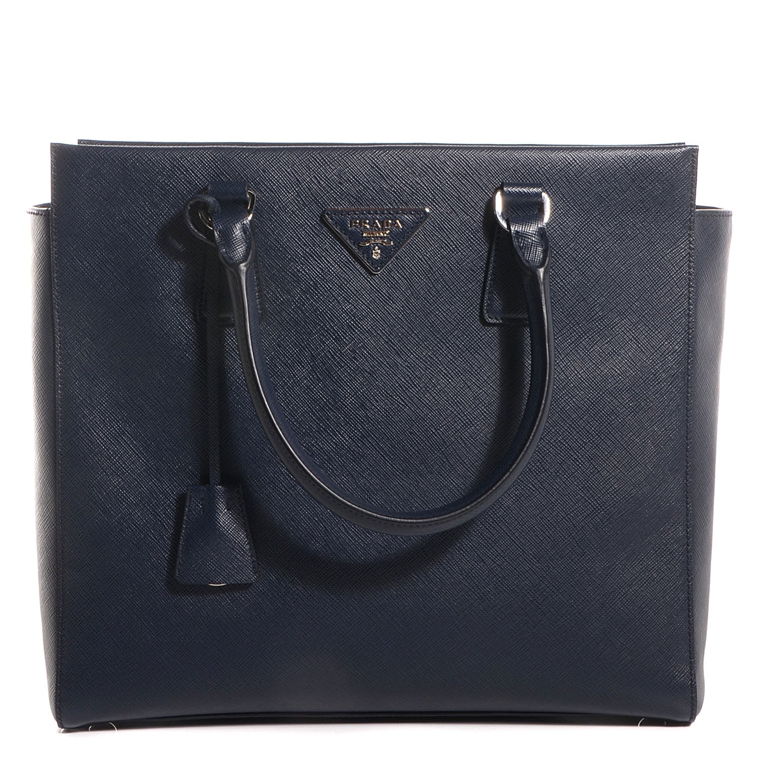 Prada Saffiano Lux Double Handle Shopping Tote Baltico 1 of 10