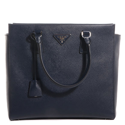 Prada Saffiano Lux Double Handle Shopping Tote Baltico 1 of 10