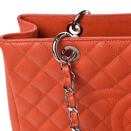 Chanel Caviar Quilted Grand Shopping Tote GST Orange 16 of 18