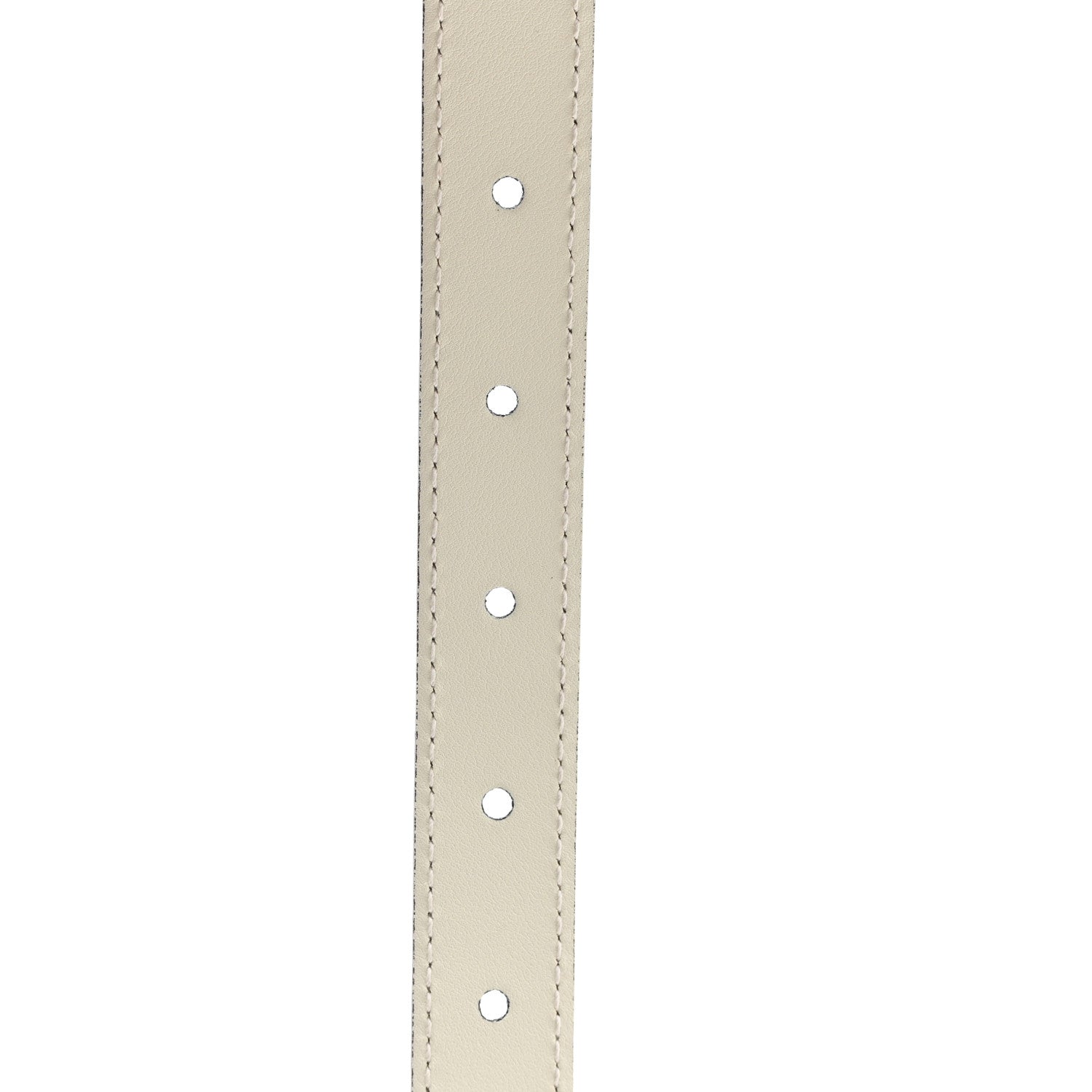 Gucci GG Supreme Monogram Plutone Calfskin Enamel Double G 20mm Belt 75 30 Beige Ebony Mystic White 4 of 4