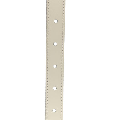 Gucci GG Supreme Monogram Plutone Calfskin Enamel Double G 20mm Belt 75 30 Beige Ebony Mystic White 4 of 4