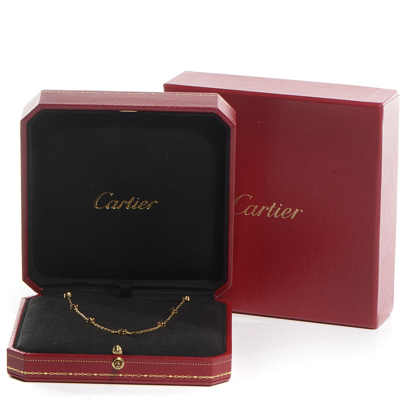 18K Yellow Gold Station LOVE Necklace