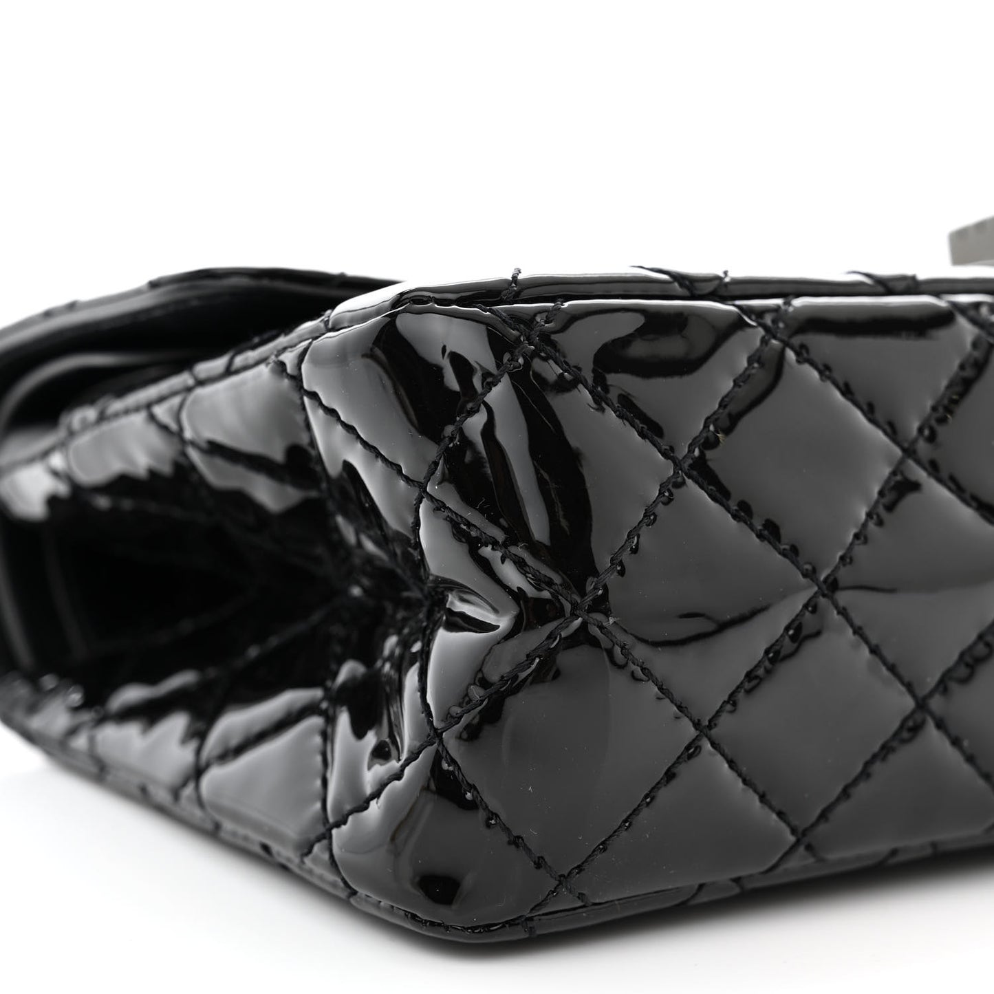 Patent Calfskin Quilted 2.55 Reissue 225 Flap So Black