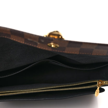 Louis Vuitton Damier Ebene Vavin Chain Wallet Black 5 of 8