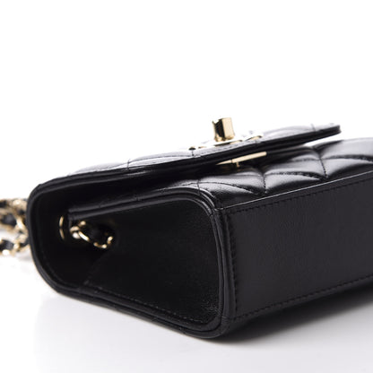 Chanel Lambskin Quilted Mini Trendy CC Chain Wallet Black 5 of 12