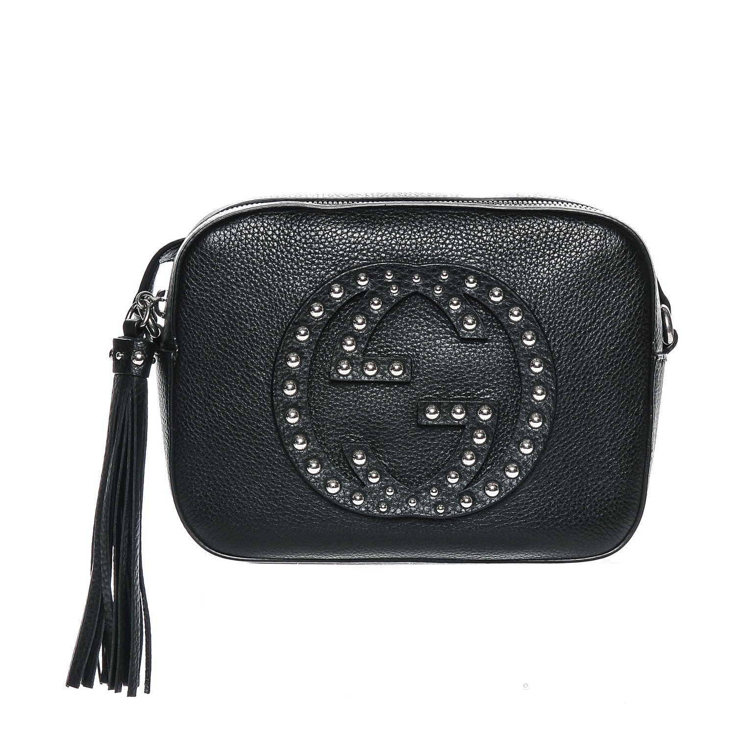 Gucci Pebbled Calfskin Studded Small Soho Disco Bag Black 1 of 6