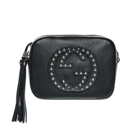 Gucci Pebbled Calfskin Studded Small Soho Disco Bag Black 1 of 6