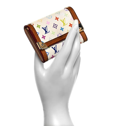 Louis Vuitton Monogram Multicolor Porte-Monnaie Plat Coin Purse White 2 of 7