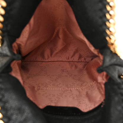 Stella McCartney Shaggy Deer Mini Falabella Fold Over Tote Black 4 of 10