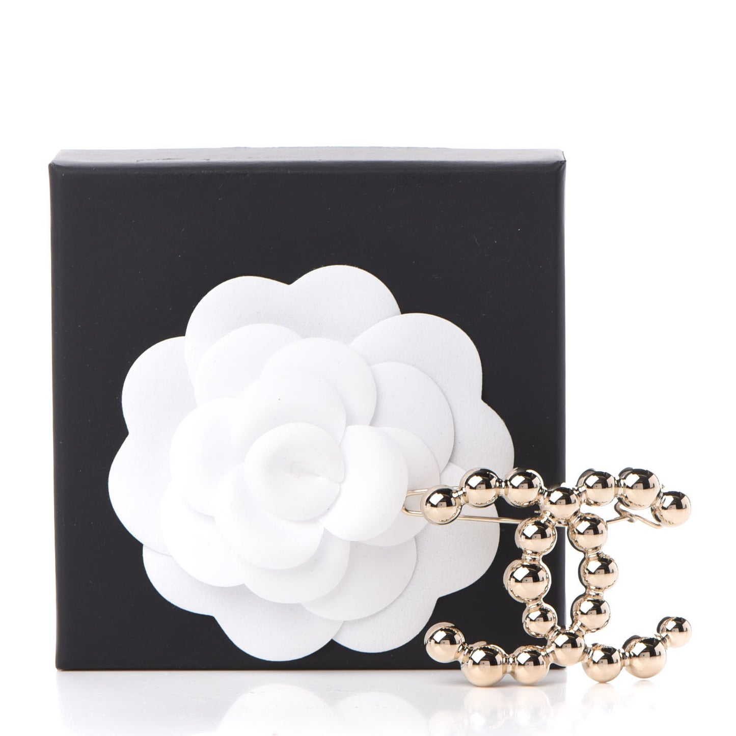Metal Beaded CC Hair Clip Gold