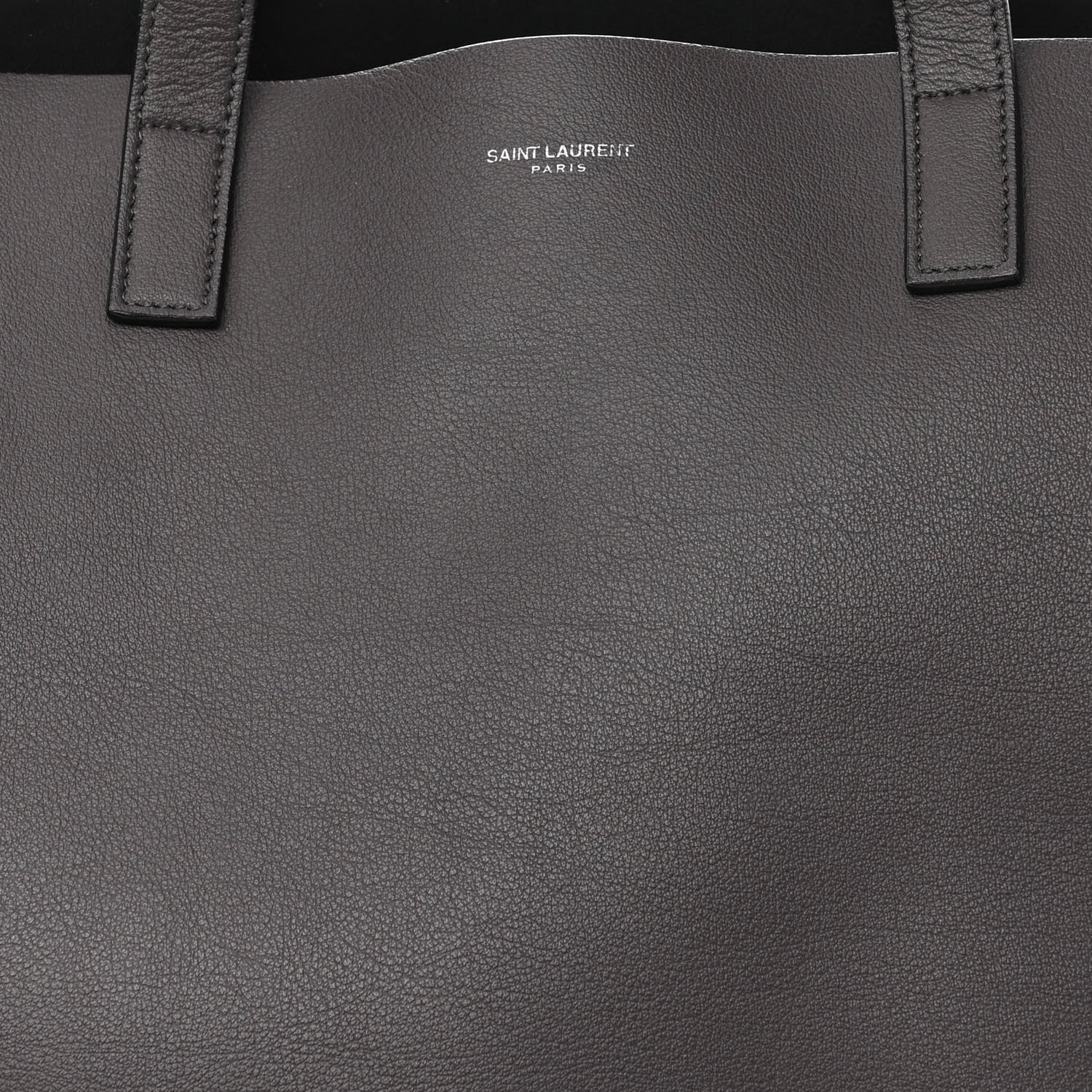 Saint Laurent Calfskin Medium Shopping Tote Fog 8 of 12