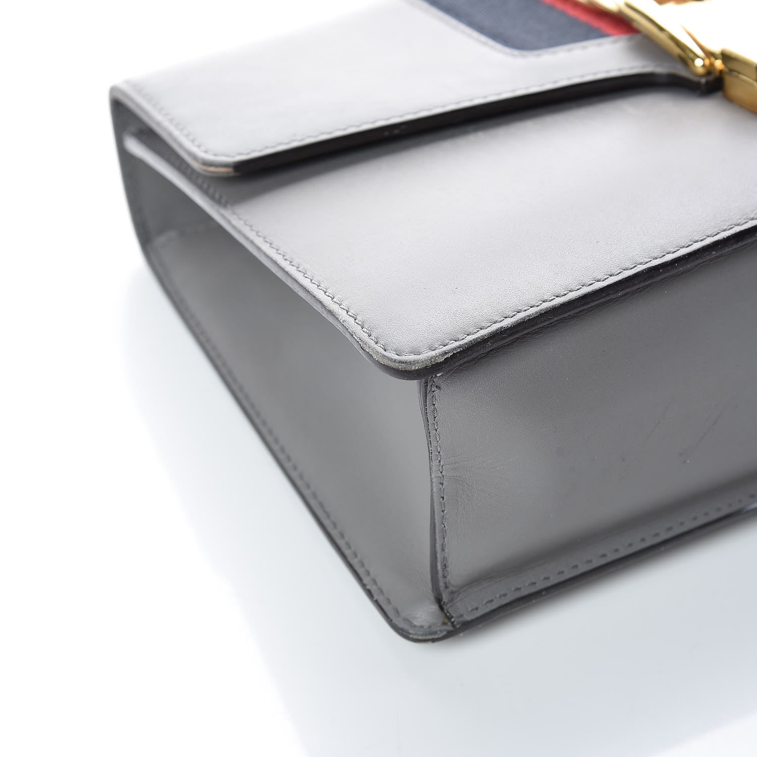 Gucci Calfskin Small Sylvie Shoulder Bag Deep Grey 17 of 30