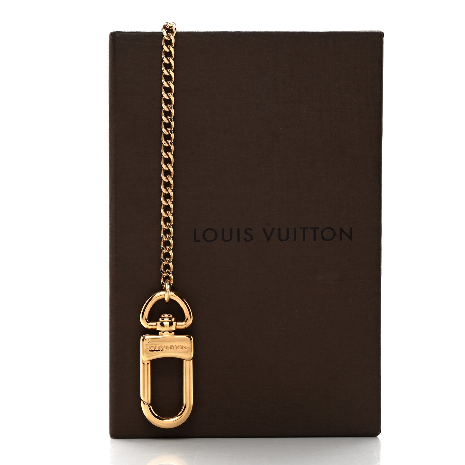 Louis Vuitton Metal Pochette Extender Key Ring Chain Gold 5 of 5